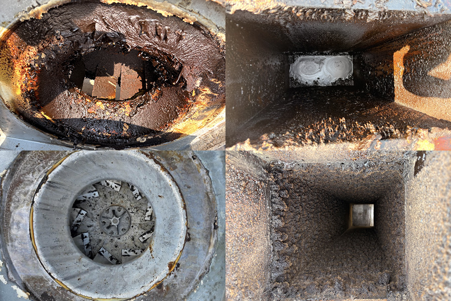 Kitchen grease containment hoods and vents, roofs